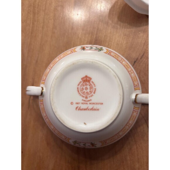 Pristine Royal Worcester Chamberlain Sugar‎ Bowl - Picture 4 of 5